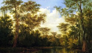 Water Lilies and Spanish Moss Oil painting by Henry Chapman Ford