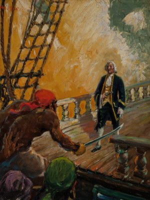 Attack on the High Seas by Henry Cruse Murphy Oil Painting