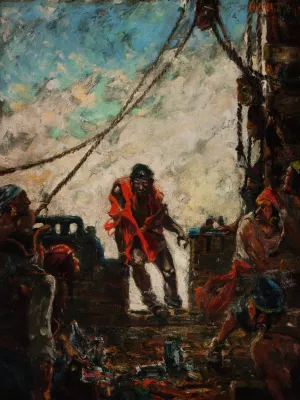 On Deck by Henry Cruse Murphy Oil Painting