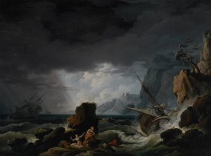 The Shipwreck  by Henry D'Arles Oil Painting