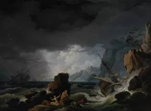 The Shipwreck  by Henry D'Arles Oil Painting