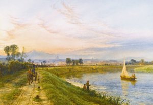 Nottingham by Henry Dawson Oil Painting