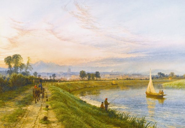 Nottingham  by Henry Dawson - Hand-Painted Oil Painting Reproduction