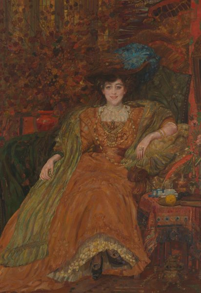 Portrait of Emma Lambotte  by Henry De Groux - Hand-Painted Oil Painting Reproduction