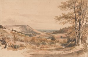 Boxhill from Westhumble Lane by Henry Edridge Oil Painting