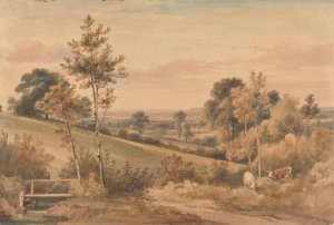 Little Bushey, Hertfordshire by Henry Edridge Oil Painting
