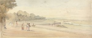 Terrace at St. Germain-en-Laye by Henry Edridge Oil Painting