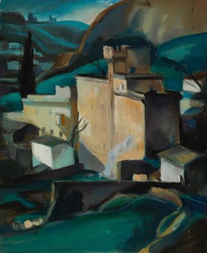 Townscape from Italy by Henry Ericsson Oil Painting