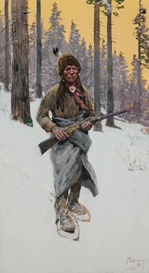 A Moment of Suspense by Henry Farny Oil Painting