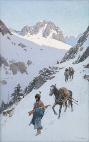 A Successful Hunt by Henry Farny Oil Painting
