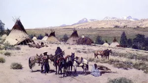 Among the Foothills by Henry Farny - Oil Painting Reproduction