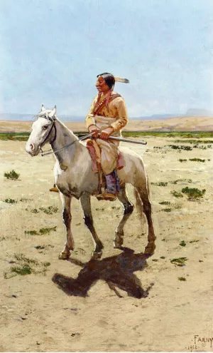 Cheyenne Scout by Henry Farny - Oil Painting Reproduction