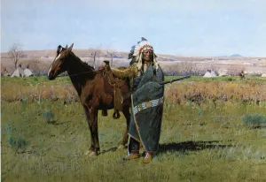 Chief Spotted Tail by Henry Farny - Oil Painting Reproduction