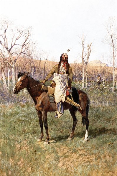 Main Product Photo of Crow Scouts Painting by Henry Farny