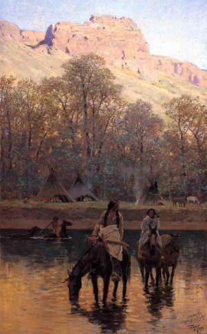Days of Long Ago by Henry Farny Oil Painting