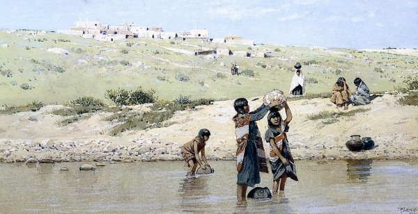 Main Product Photo of Drawing Water Painting by Henry Farny