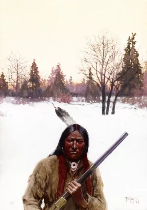 Hunter painting by Henry Farny