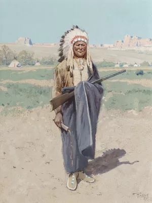 Indian Chief by Henry Farny Oil Painting