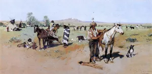 Indian Encampment 2 by Henry Farny Oil Painting