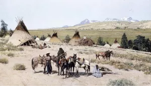 Indian Encampment 3 by Henry Farny - Oil Painting Reproduction