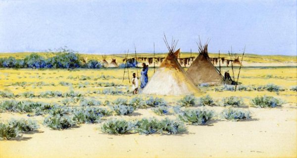 Main Product Photo of Indian Encampment 4 Painting by Henry Farny