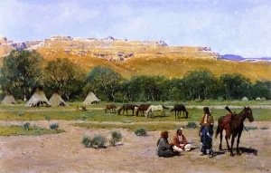 Indian Encampment by Henry Farny Oil Painting
