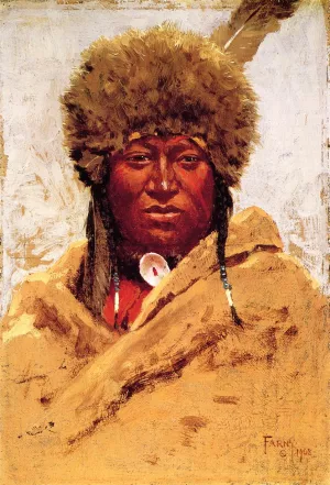 Indian Head painting by Henry Farny