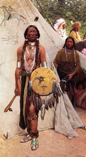 Indians painting by Henry Farny