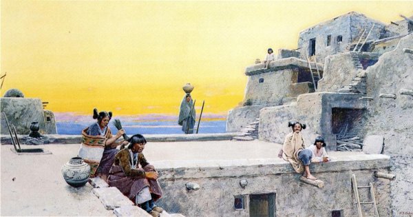 Main Product Photo of Moki Courtship Painting by Henry Farny