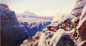 Nest of Rattlesnakes by Henry Farny - Oil Painting Reproduction