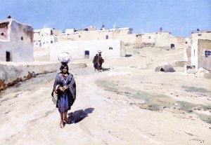 Pueblo Water Carriers by Henry Farny Oil Painting