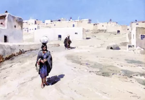 Pueblo Water Carriers Oil painting by Henry Farny