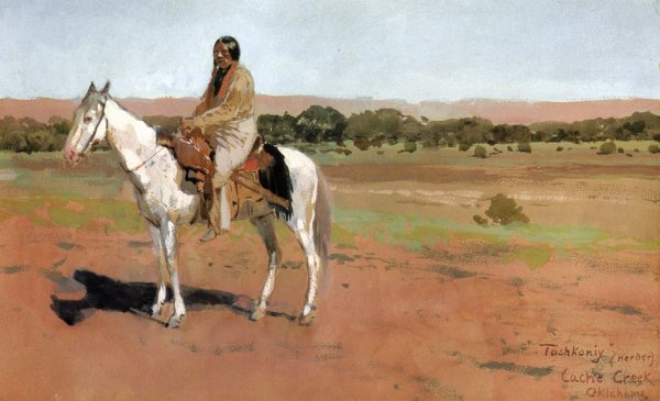 Tashkoniy by Henry Farny - Hand-Painted Oil Painting Reproduction