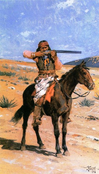 The Long Shot by Henry Farny - Hand-Painted Oil Painting Reproduction