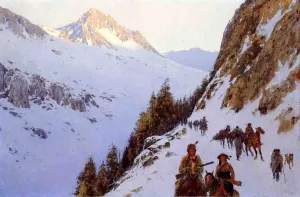 The Trail over the Pass painting by Henry Farny