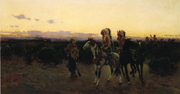 The White Mans Trail by Henry Farny - Hand-Painted Oil Painting Reproduction