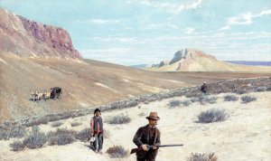 Theodore Roosevelt 'Sage Grouse Shooting' Oil painting by Henry Farny