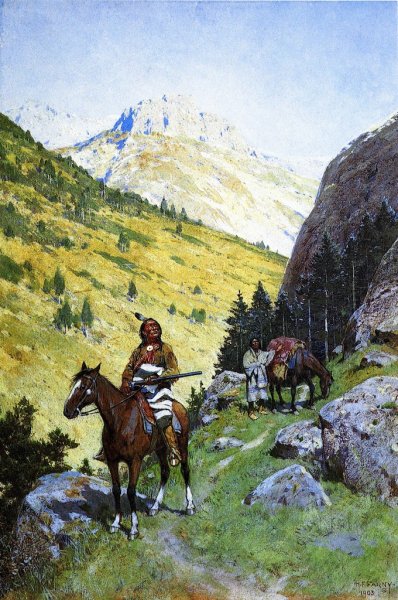 Main Product Photo of Through the Pass Painting by Henry Farny
