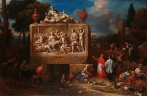 Fantasy Landscape with St Charles Borromeo by Henry Ferguson Oil Painting