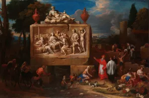 Fantasy Landscape with St Charles Borromeo by Henry Ferguson Oil Painting