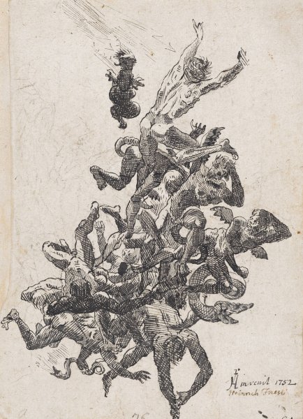 Main Product Photo of Fall of hell from the damned  Painting by Henry Fuseli