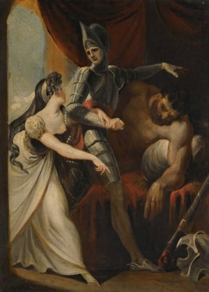 Huon Rescuing Angela From The Giant Angulaffer, From Wieland's Oberon by Henry Fuseli Oil Painting