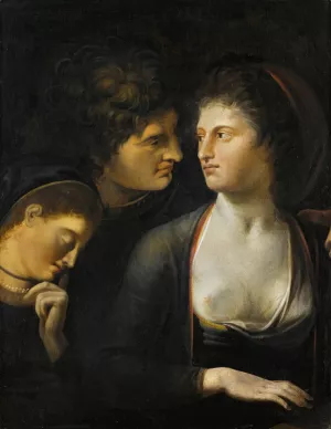 Lysander With Helena And Hermia, From A Midsummer Night'S Dream by Henry Fuseli Oil Painting