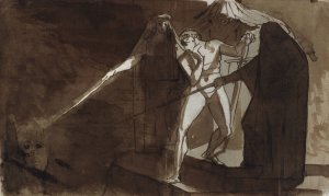 Macbeth and the Three Witches. Illustration for Shakespeare's Macbeth, IV,1 by Henry Fuseli Oil Painting
