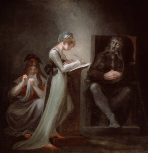 Milton Dictating to His Daughter by Henry Fuseli Oil Painting
