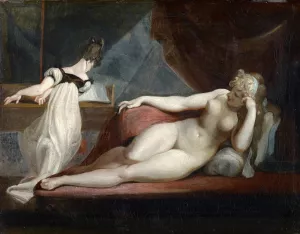 Reclining Nude And Woman At The Piano by Henry Fuseli Oil Painting