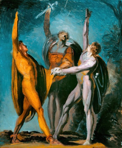Main Product Photo of Sketch for “Oath on the Rutli,” Female Figure  Painting by Henry Fuseli