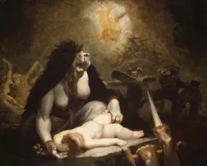 The Night-Hag Visiting Lapland Witches by Henry Fuseli Oil Painting
