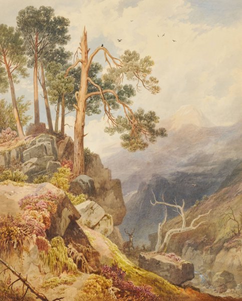 Killiecrankie Pass  by Henry Gastineau - Hand-Painted Oil Painting Reproduction