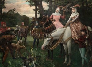 The Heron Hunting by Henry Genois Oil Painting